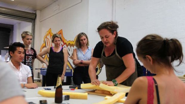 Hands-on: The upholstery workshops in Redfern are run by Maaike Pullar.