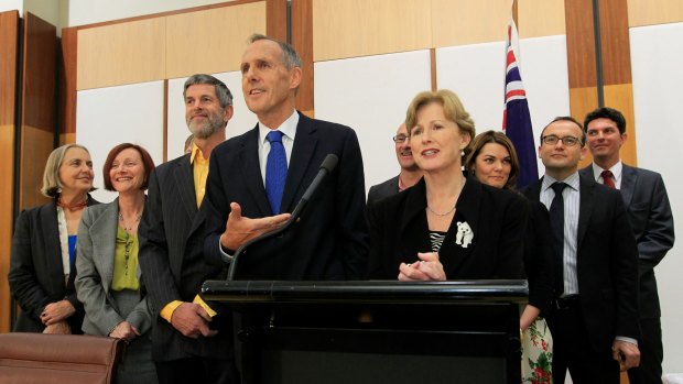 Former Greens leader Bob Brown after Christine Milne succeeded him in the top job.