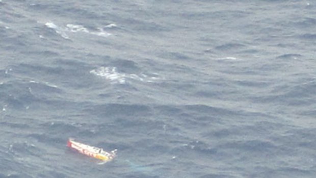 Abby Sunderland's boat adrift in the Indian Ocean, 2000 nautical miles off the south-west coast of WA. <i>Picture supplied by: FESA</i>