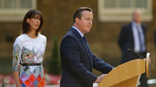 Then British PM David Cameron in June 2016.