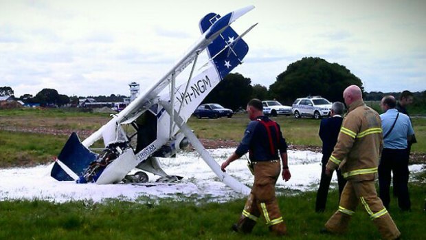 The plane collision at Moorabbin today.