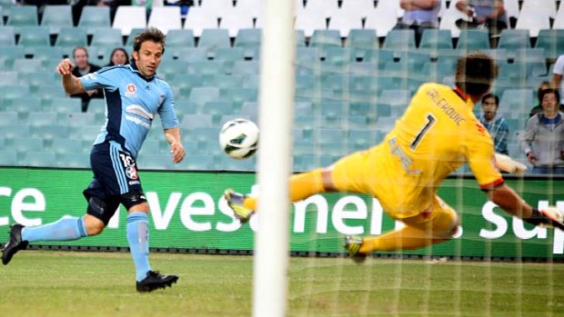 Worthy attempt ... Alessandro Del Piero shoots at goal.