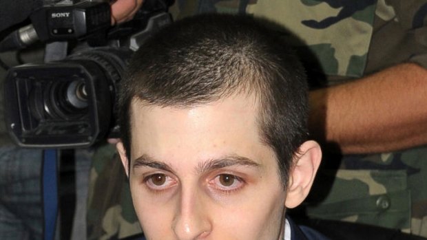 Pale ... Gilad Shalit speaks during an interview on Egyptian TV.