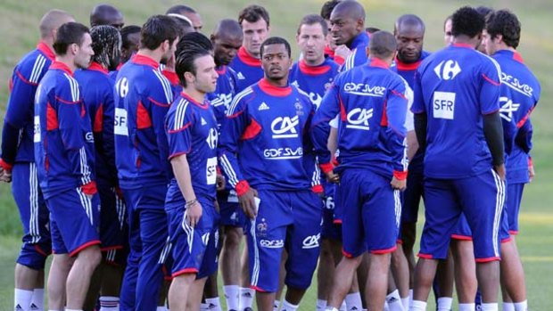 On strike ... France's players refused to train after Nicolas Anelka was sent home.