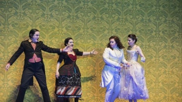 Irish mezzo Tara Erraught (second from right) in <i>Der Rosenkavalier</i> at the Glyndbourne Festival. Several London critics have faced a backlash after commenting about Erraught's weight in their reviews.
