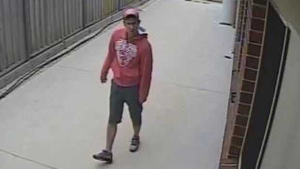 Home security cameras filmed a man police with to speak to regarding a burglary.