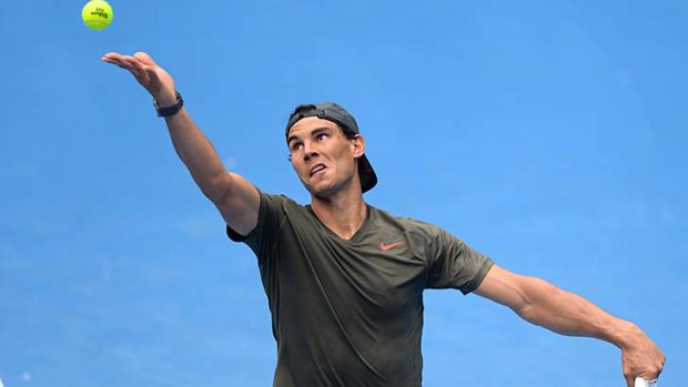 Hit man: Rafael Nadal has trained hard for the Australian Open.