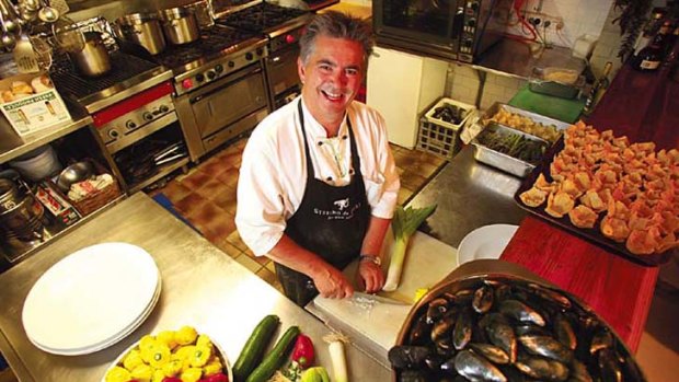 Cook's tour ... chef Stefano de Pieri at work.