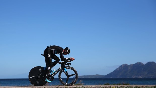 Better things to do: Chris Froome at a Team Sky training camp in Spain