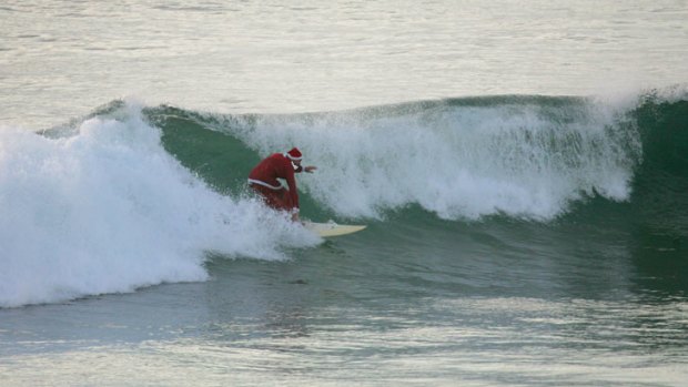The beaches will be manned by lifeguards on Christmas Day, if Santa wants to go for a surf.
