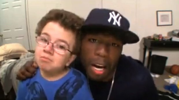 'It went, like, triple platinum': Keenan Cahill with 50 Cent in their <i>Down on Me</i> video.