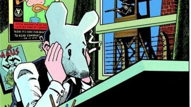 Detail from Art Spiegelman's 1986 graphic novel <i>Maus</i>.