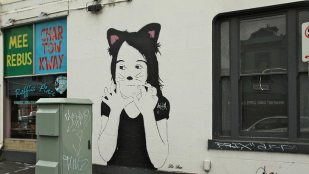 Wellington Street mural by street artist Be Free.