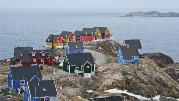 Colourful seaside timber houses in Sisimiut.