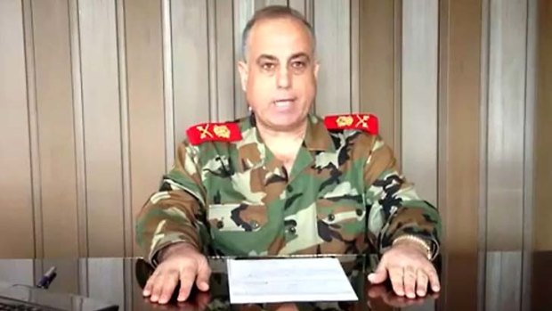 Announcing his defection ... Major-General Abdul-Aziz Jassem al-Shallal.