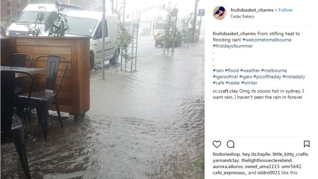 Flash flooding in High Street, Preston on December 1, 2017.