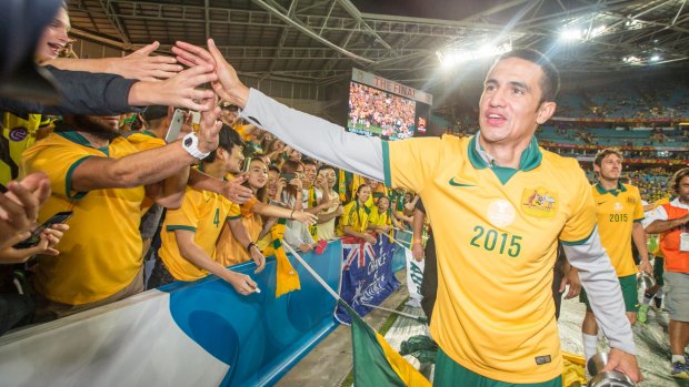 Keeping mum: Tim Cahill is not talking about the 2018 World Cup in Russia just yet.