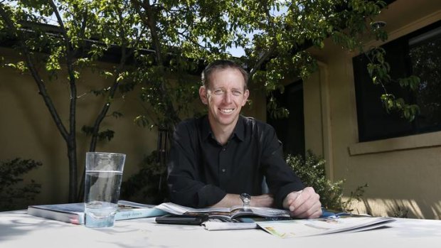 Greens MLA Shane Rattenbury relaxes at his Braddon home following the release of the final results in the ACT Election.