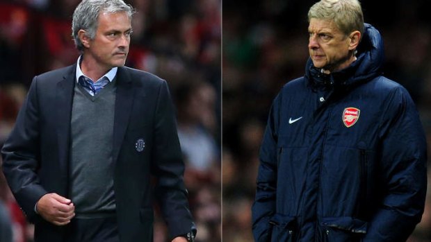 Great rivals: Jose Mourinho and Arsene Wenger.