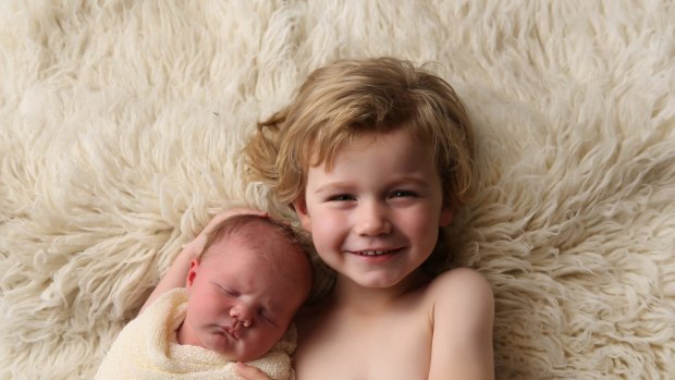 Zoe and Hamish. Their mother Kylie's best friend Amee carried Zoe and an ACT surrogate carried Hamish. 