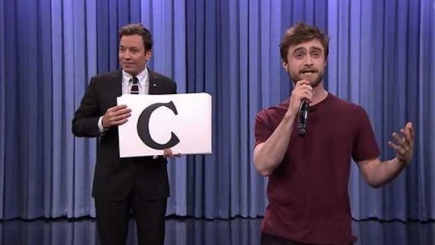 Dope Skills: Daniel Radcliffe raps on Jimmy Fallon's <i>Tonight Show</i>.