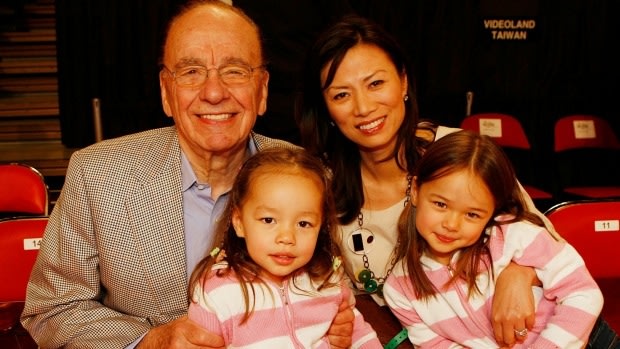 NewsCorp's Rupert Murdoch and wife Wendi Deng pose with their children in 2007. 