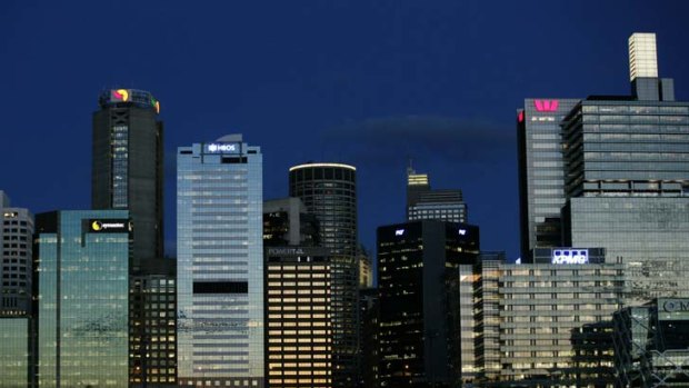 Tight market ... 259 George Street, the tall building third from left, fetched $395 million.