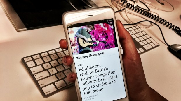 The SMH on Facebook's Instant Articles.