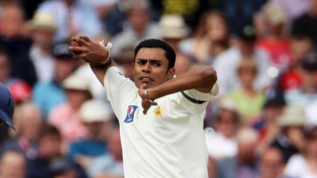 Danish Kaneria during his 61st and final Test for Pakistan, against England in 2010.