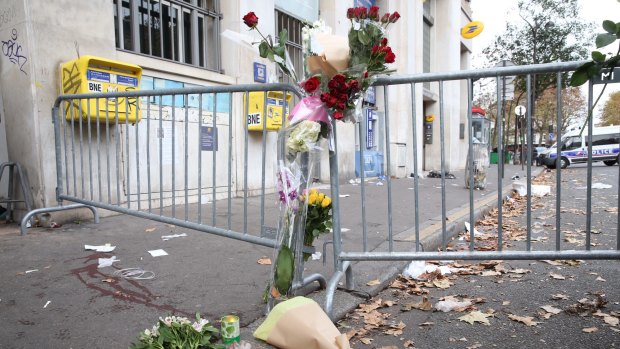 The scene outside the Bataclan concert hall the morning after the attack.