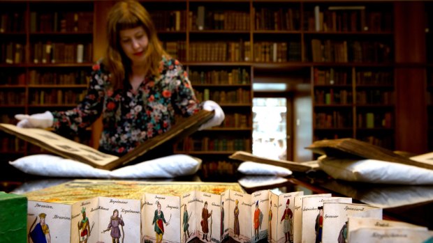 State Library of NSW curator Sarah Morley says toys and games became popular in the mid 18th century when children were no longer working.
