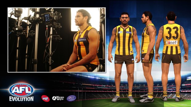 Cyril Rioli features in the new AFL Evolution game.