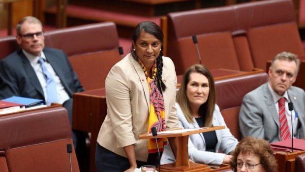 Senator Nova Peris makes her Senate statement.