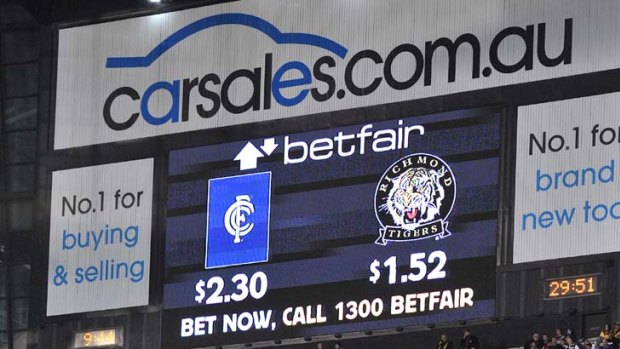 Banned ... Betfair live bet advertising will no longer be allowed during matches at the MCG.