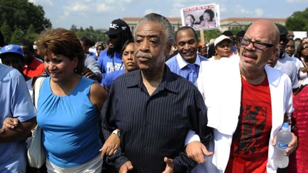 Al's Sharpton's rival rally to remember Dr Martin Luther King.