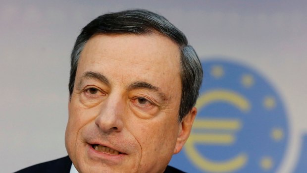 Under pressure: European Central Bank president Mario Draghi.
