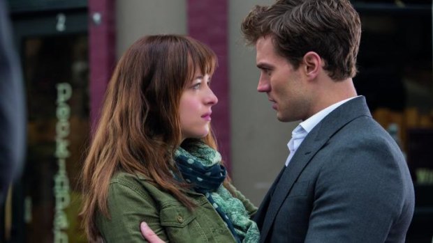 Opposites attract: Dakota Johnson and Jamie Dornan as Christian Grey, the young billionaire with a taste for whips.