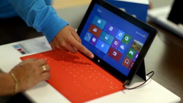 A Microsoft Surface Tablet that runs Windows 8.1.