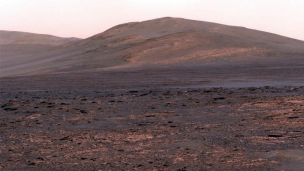 Mars Exploration rover Opportunity's view of "Solander Point".