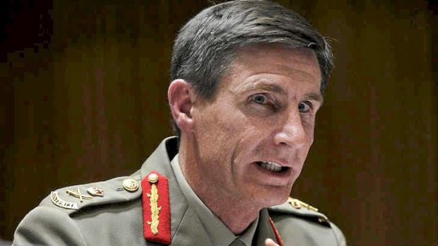 Lieutenant-General Angus Campbell appears before the Senate estimates committee.