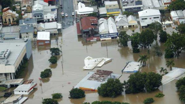 Gympie's town centre is under water.