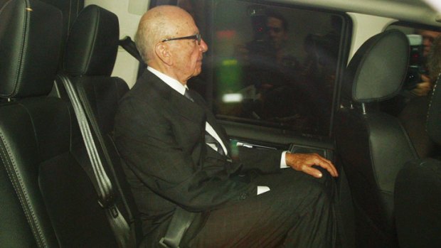 Rupert Murdoch and his son James were due to be grilled by British MPs today about the phone hacking scandal. Picture: AP