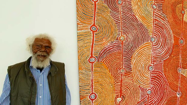Mentor: Hector Tjupuru Burton will receive the Red Ochre Award but he is more concerned with helping younger artists.
