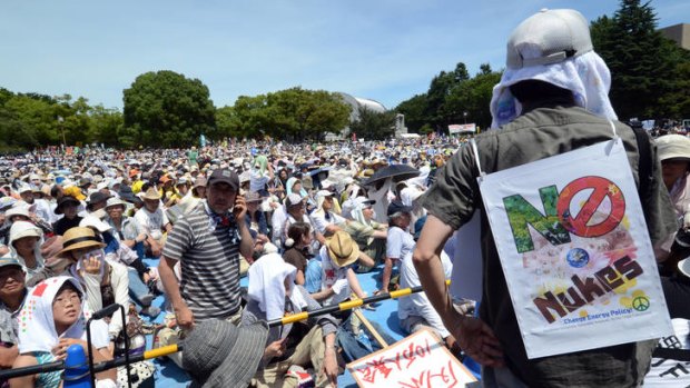 Tens of thousands of people rallied in Tokyo yesterday, demanding an end to nuclear power.