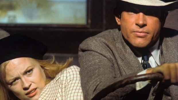 Faye Dunaway and Warren Beatty in <I>Bonnie and Clyde</i>.