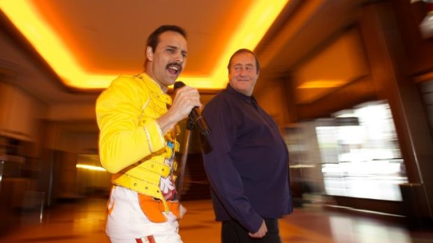 Queen Concert star Pablo Padin with Freddie Mercury's former personal assistant Peter Freestone.
