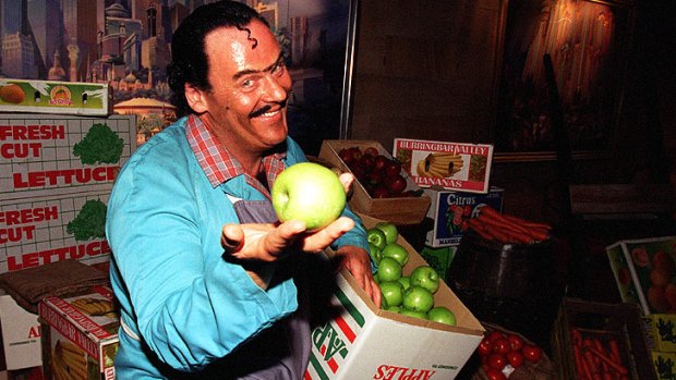 Mark Mitchell's character Con "the Fruiterer" Dikaletis shot to prominence on The Comedy Company in the 1980s.