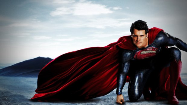 Blue steel: Henry Cavill as Superman in <em>Man of Steel</em>.