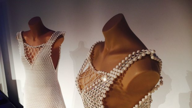 A dress on show at Beyond 3D Printing: The Evolving Digital Landscape