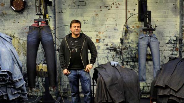 John Condilis, joint director of Nobody brand jeans at the company's Fitzroy denim factory and laundry. <i>Picture: Craig Abraham</i>